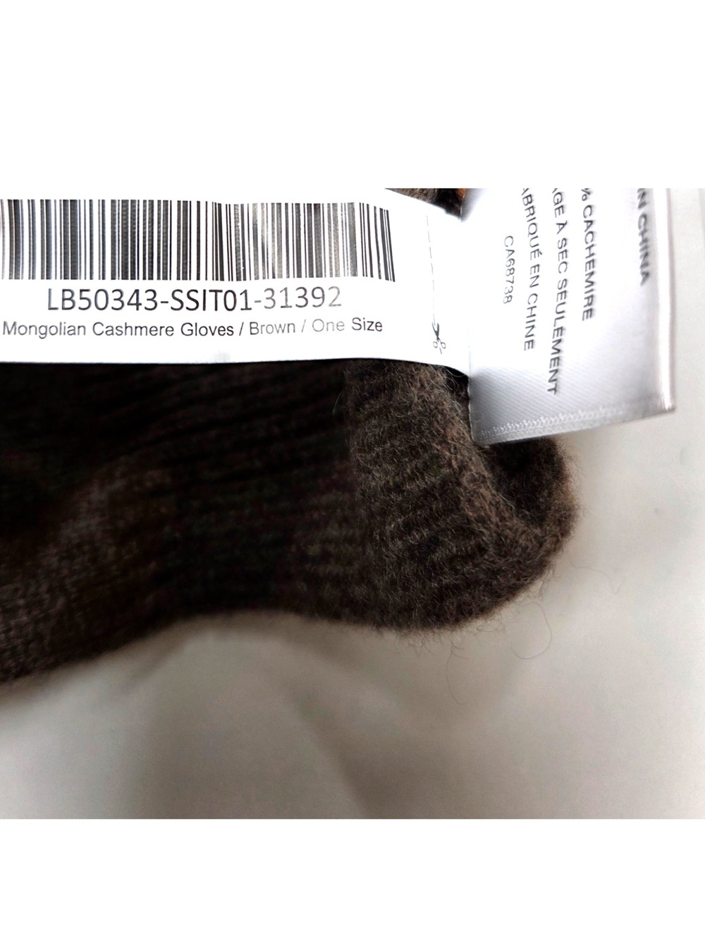 NWT QUINCE Mongolian Cashmere Gloves Brown 8259 - Picture 7 of 9